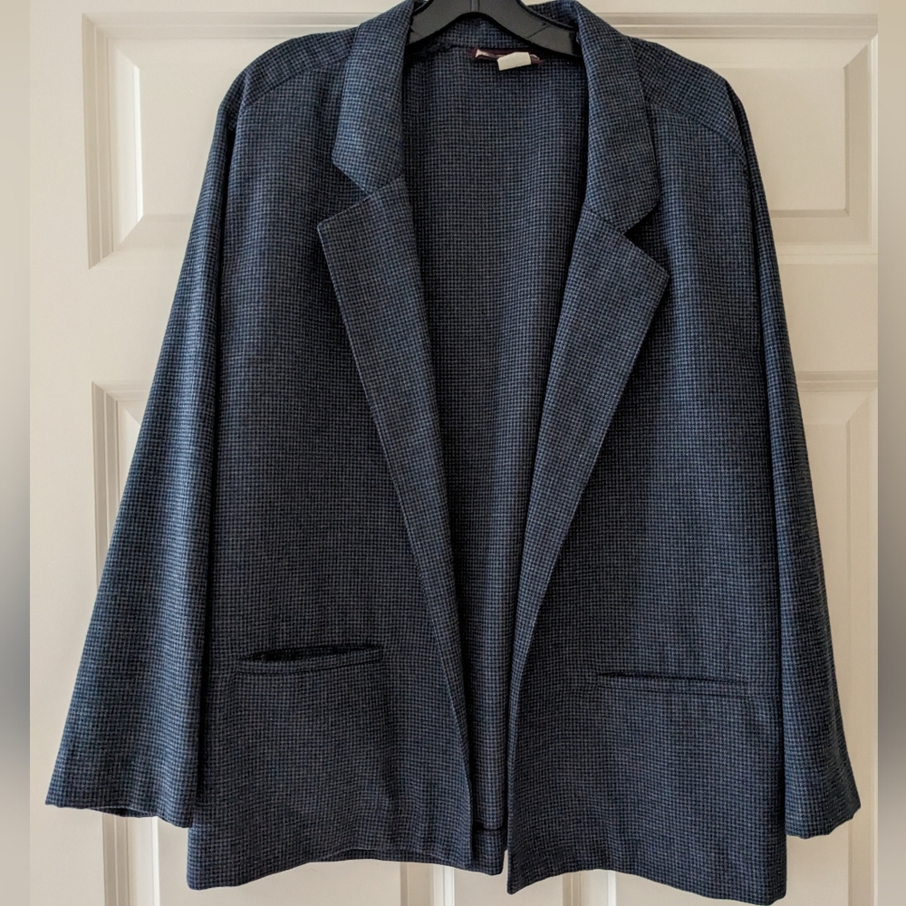 Houndstooth blazer vintage jacket Academia ILGWU Smith & Jones grey
